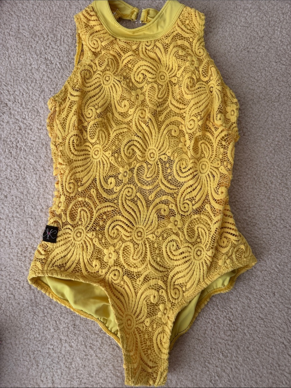 Adult Small Kandi Kouture Yellow Lace Leo